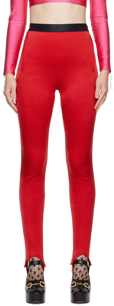 gucci red leggings